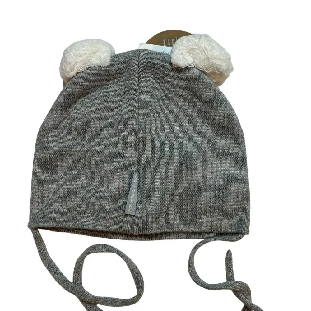 Polarn O. Pyret Grey Organic Cotton Mouse Hat 1-4 Month New - Picture 2 of 5